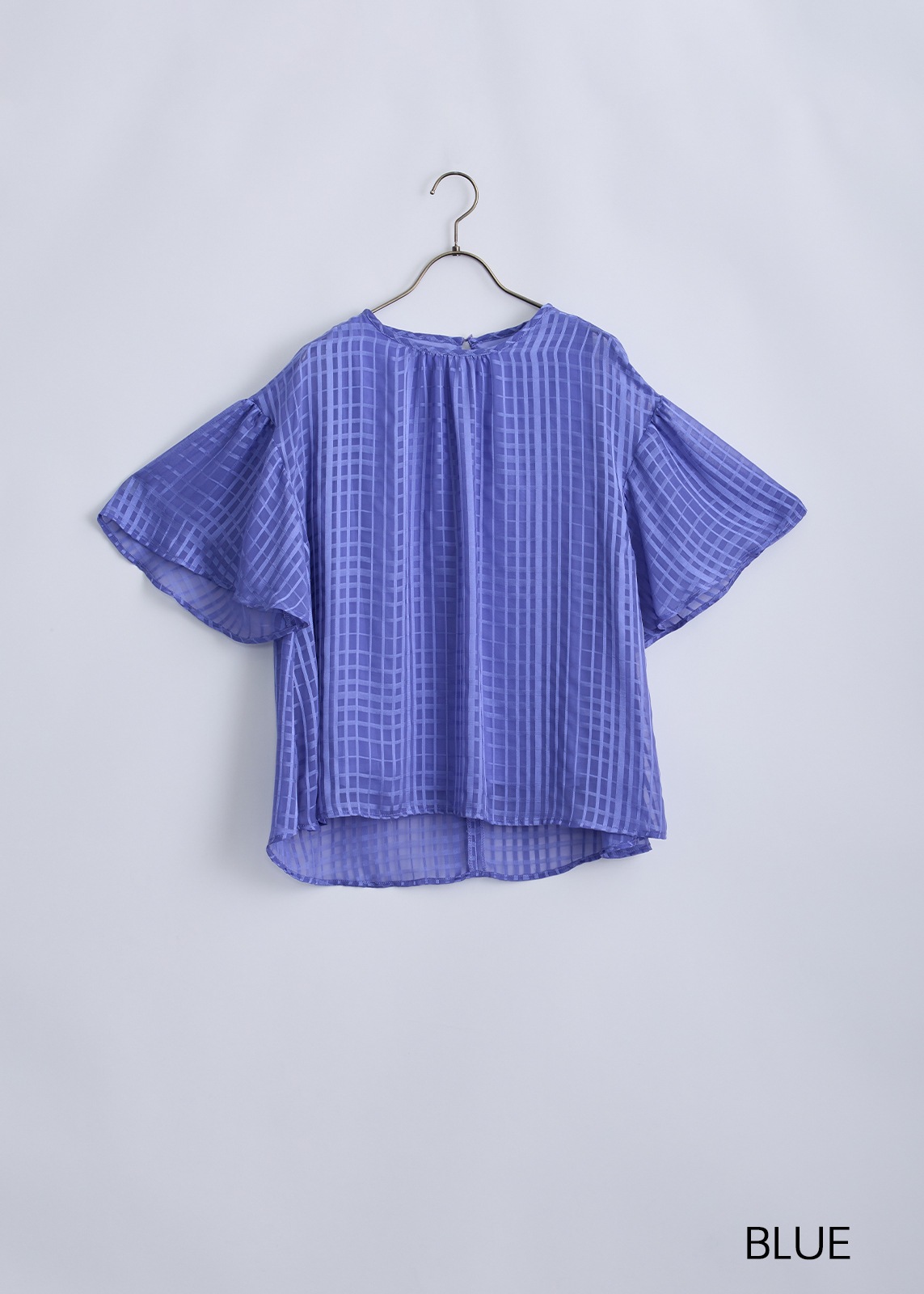 【COSPANI】チェック シフォン ブラウス