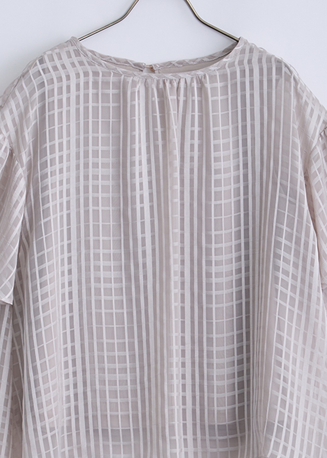 【COSPANI】チェック シフォン ブラウス