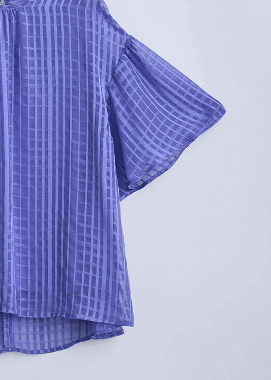 【COSPANI】チェック シフォン ブラウス