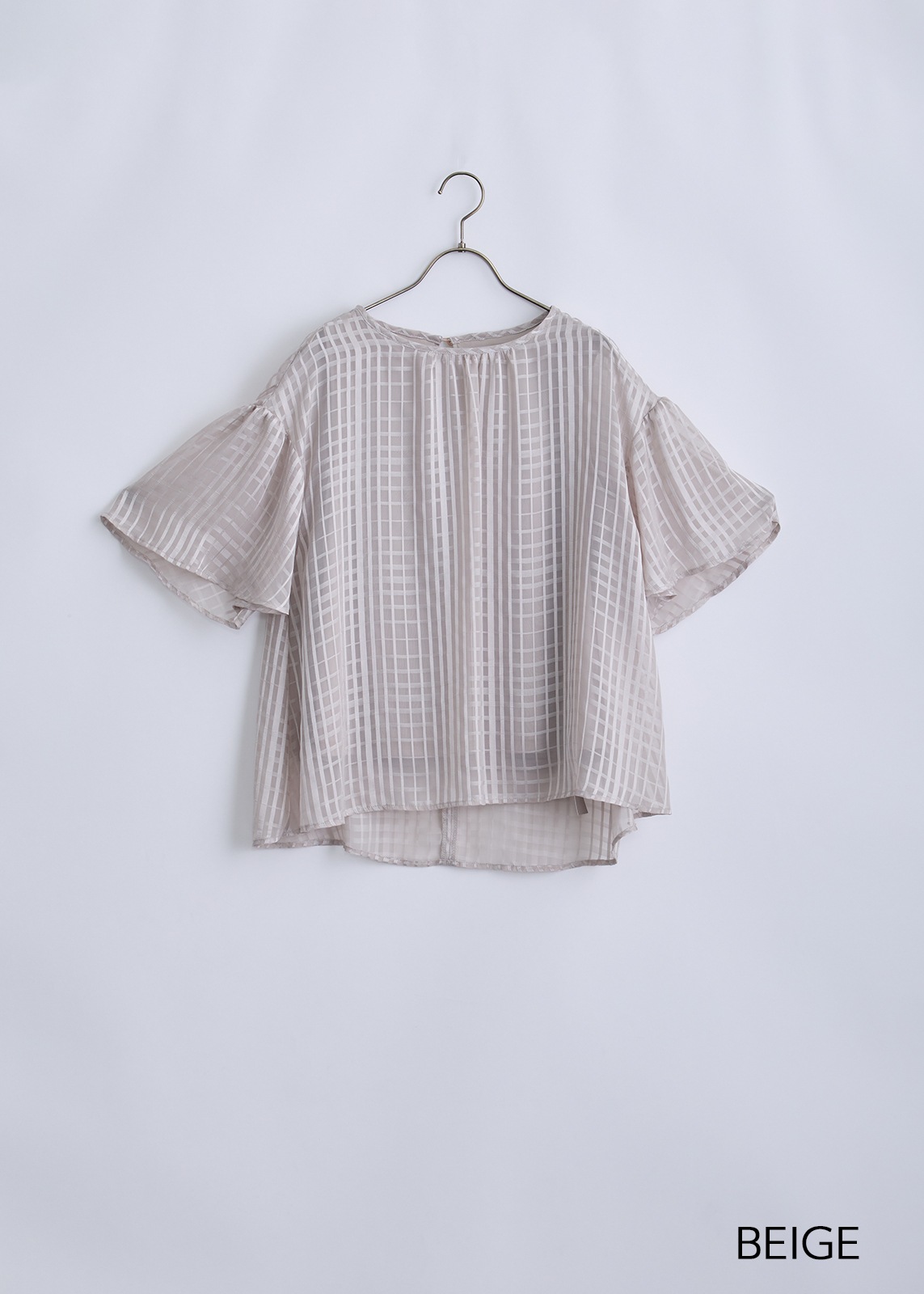【COSPANI】チェック シフォン ブラウス