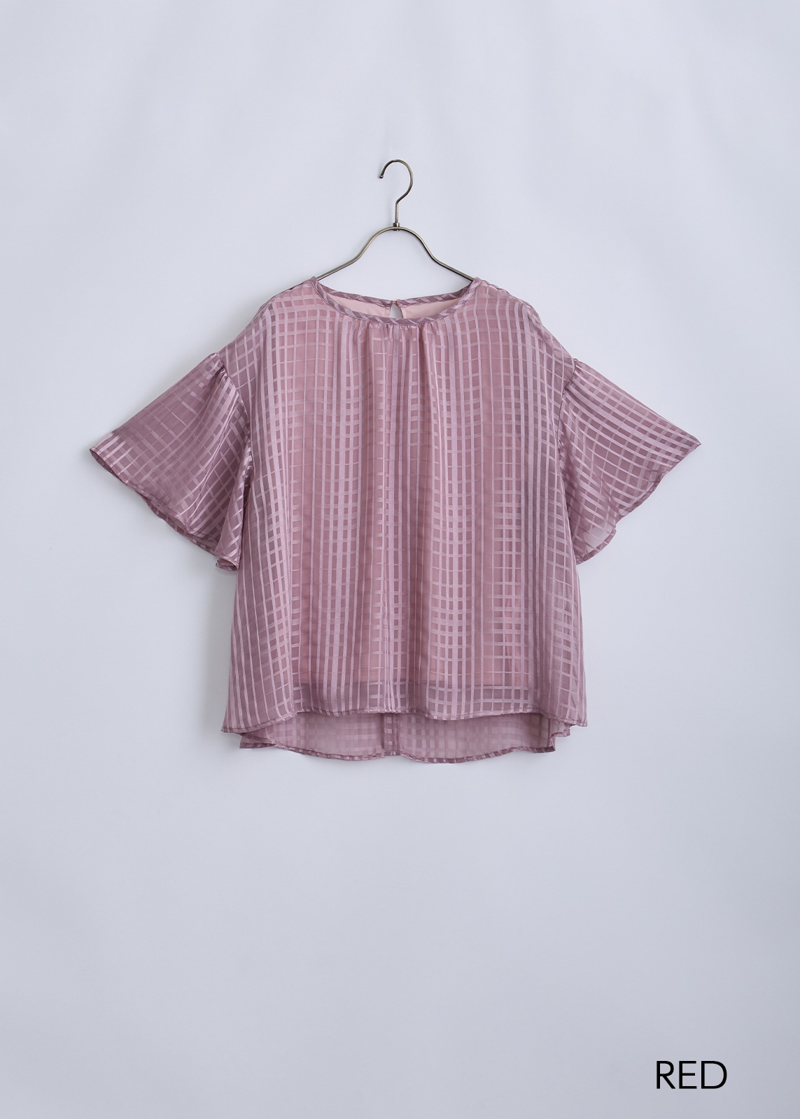 【COSPANI】チェック シフォン ブラウス