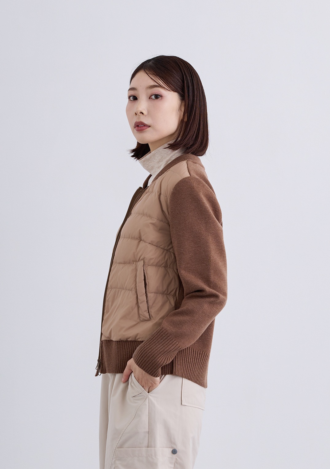 【Femicite】コンパクト ダウン ニット