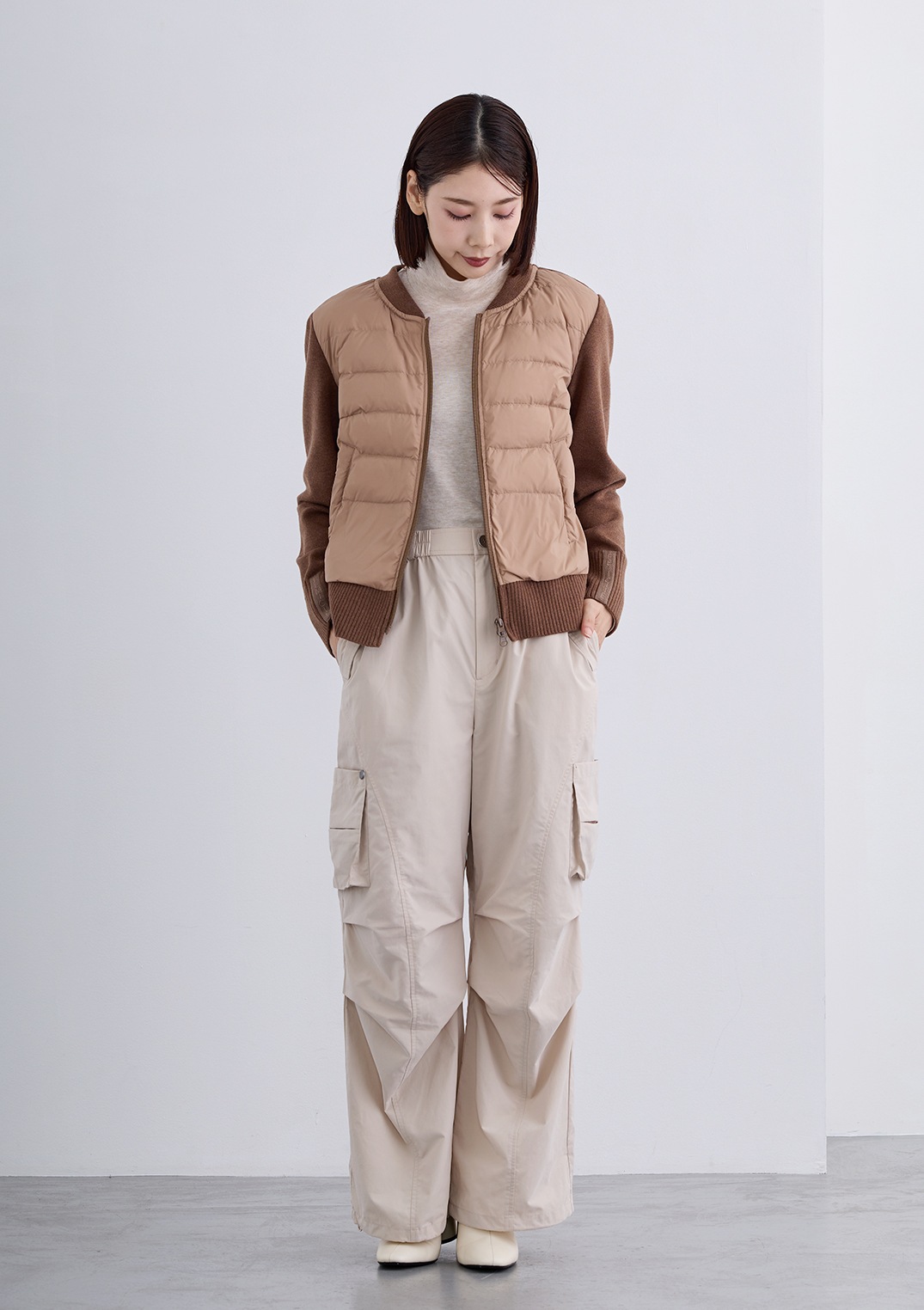 【Femicite】コンパクト ダウン ニット