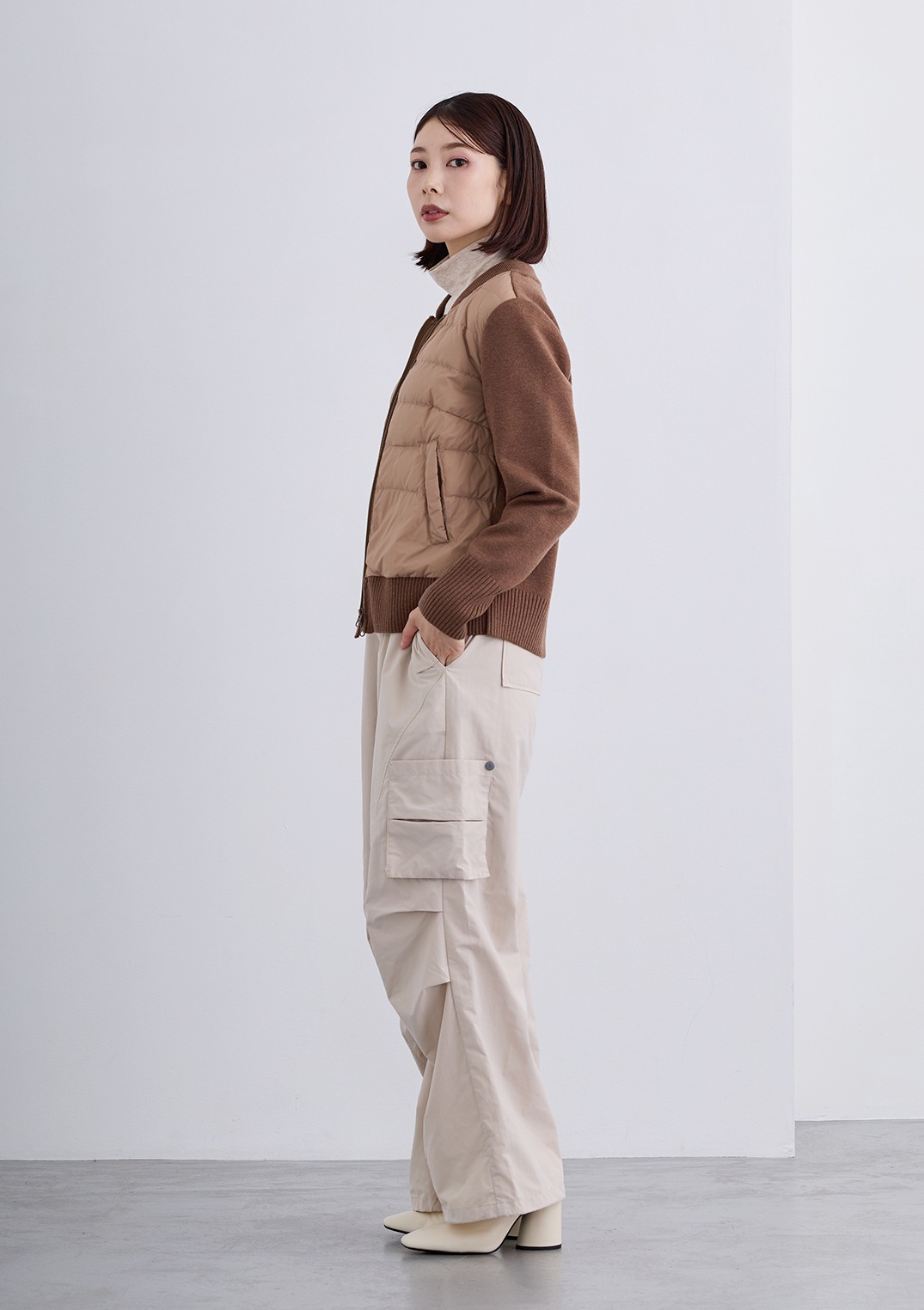 【Femicite】コンパクト ダウン ニット