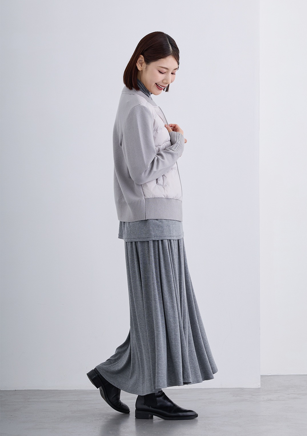 【Femicite】コンパクト ダウン ニット