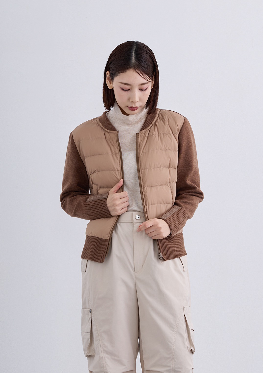 【Femicite】コンパクト ダウン ニット