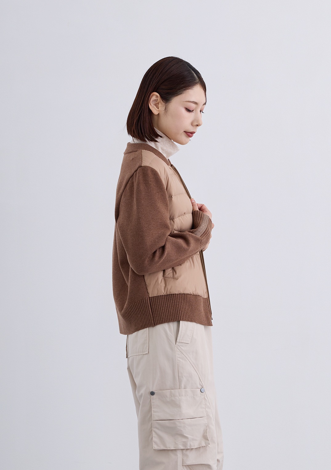 【Femicite】コンパクト ダウン ニット