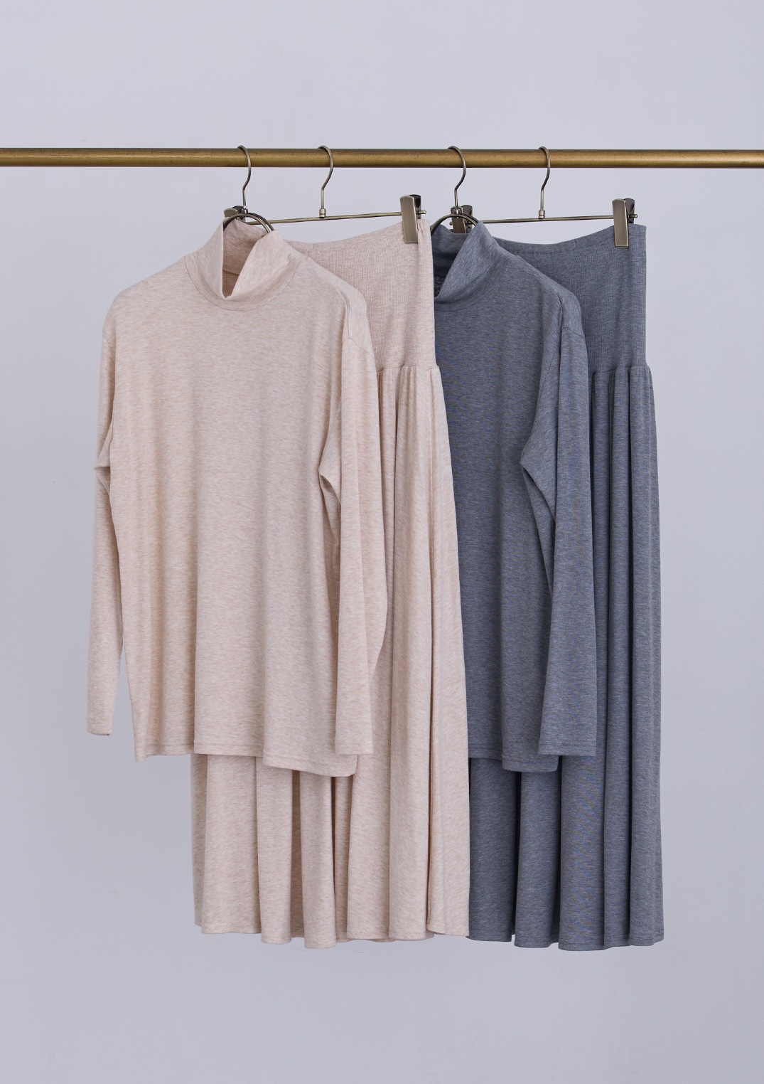 【SUMMER SALE】【Femicite】テンセルウール ハイネック カットソー