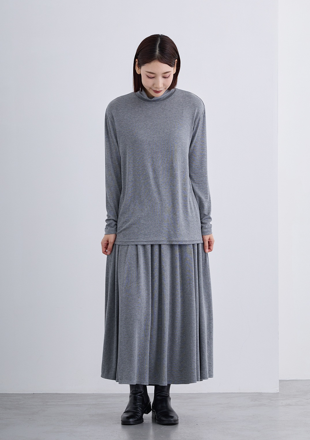 【SUMMER SALE】【Femicite】テンセルウール ハイネック カットソー