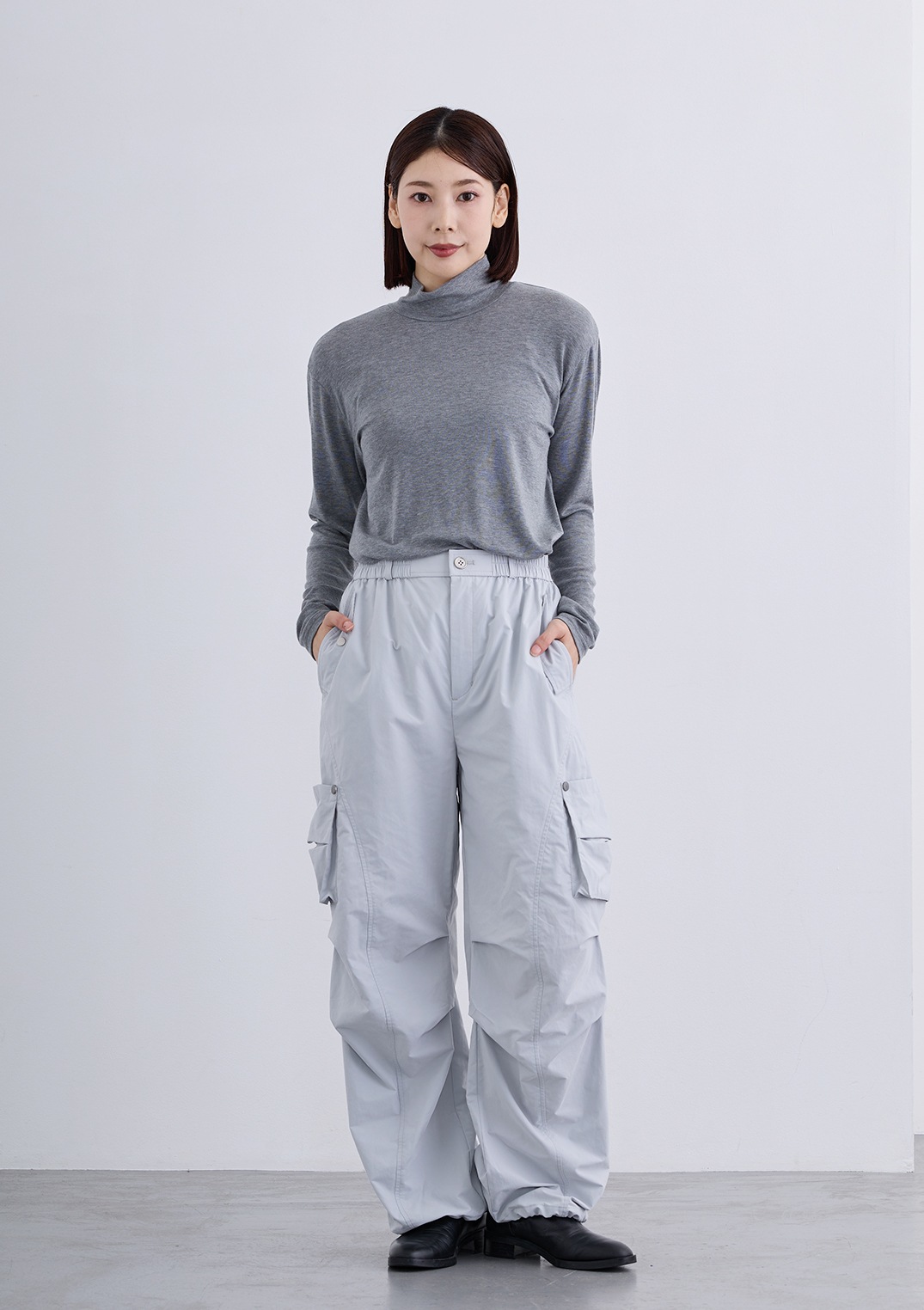 【SUMMER SALE】【Femicite】テンセルウール ハイネック カットソー