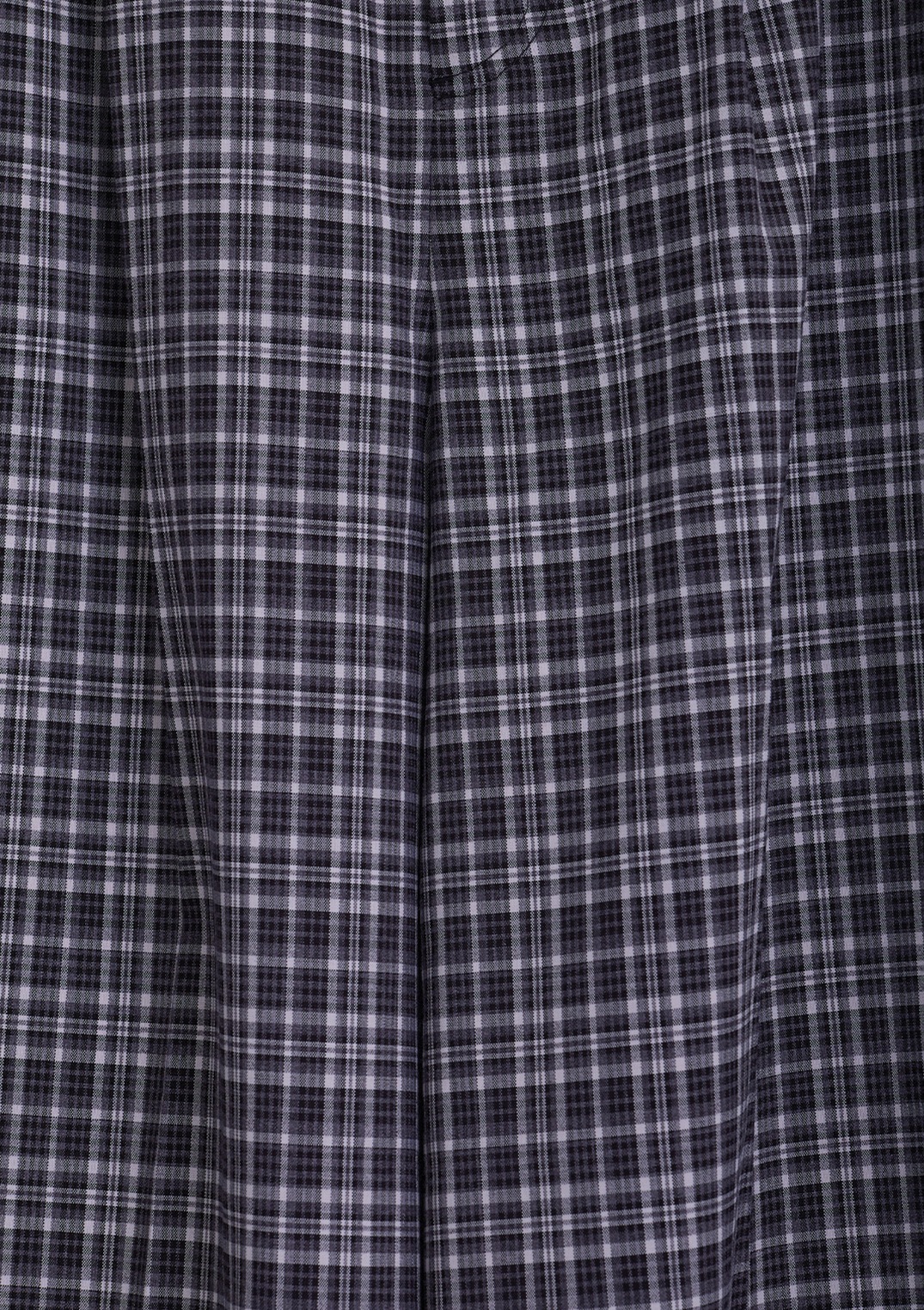 【neuf cent neuf】2トーン タータンチェック スラックス ワイド パンツ