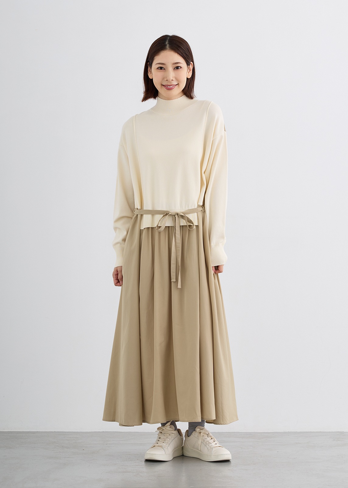 【Femicite】ドッキング ニット ワンピース