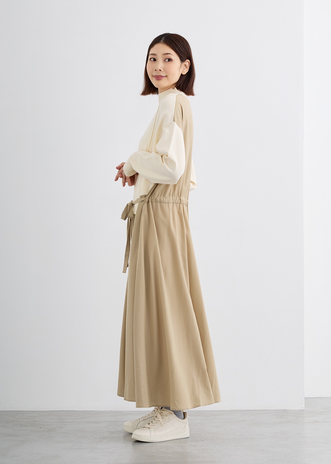 【Femicite】ドッキング ニット ワンピース