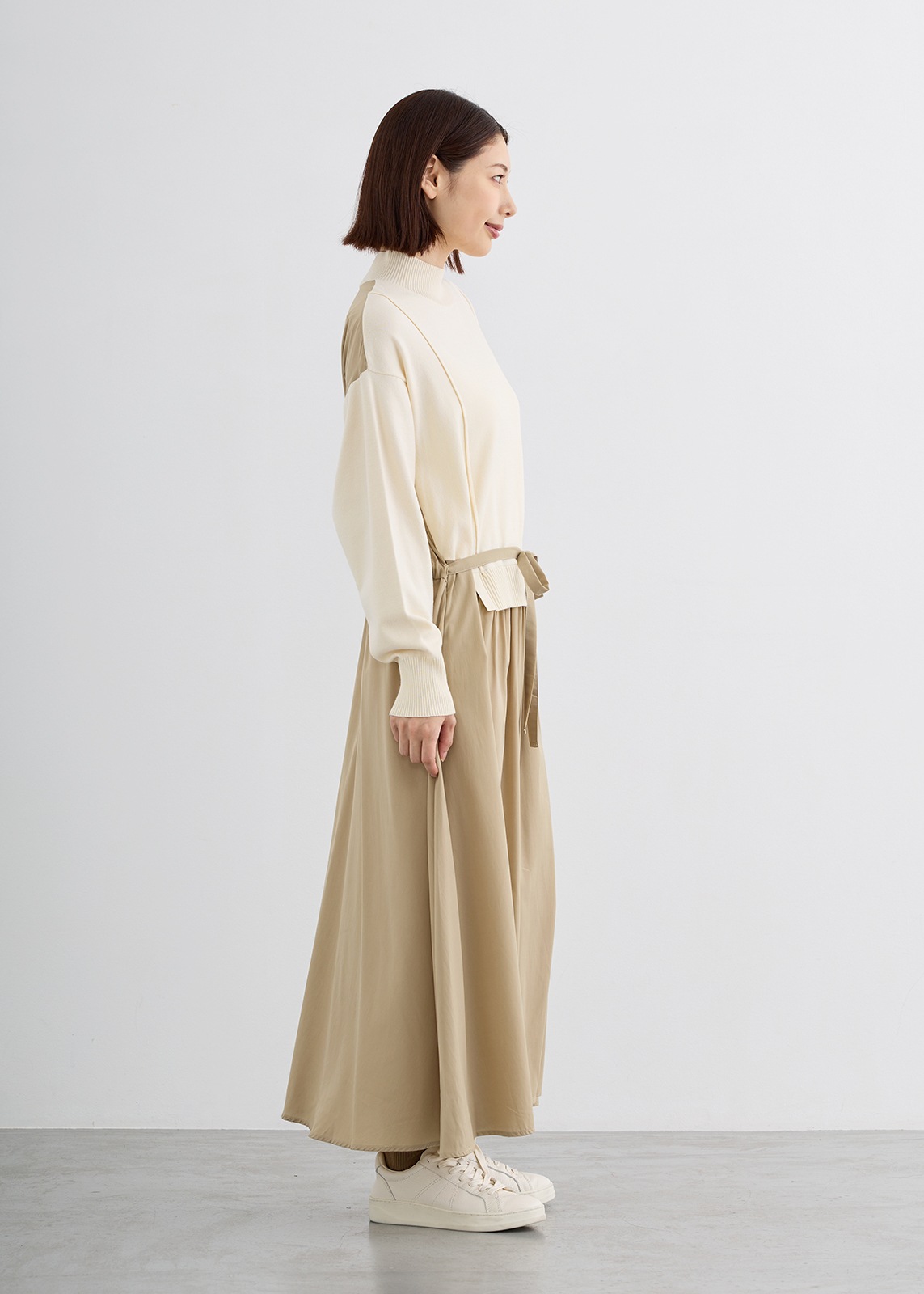 【Femicite】ドッキング ニット ワンピース