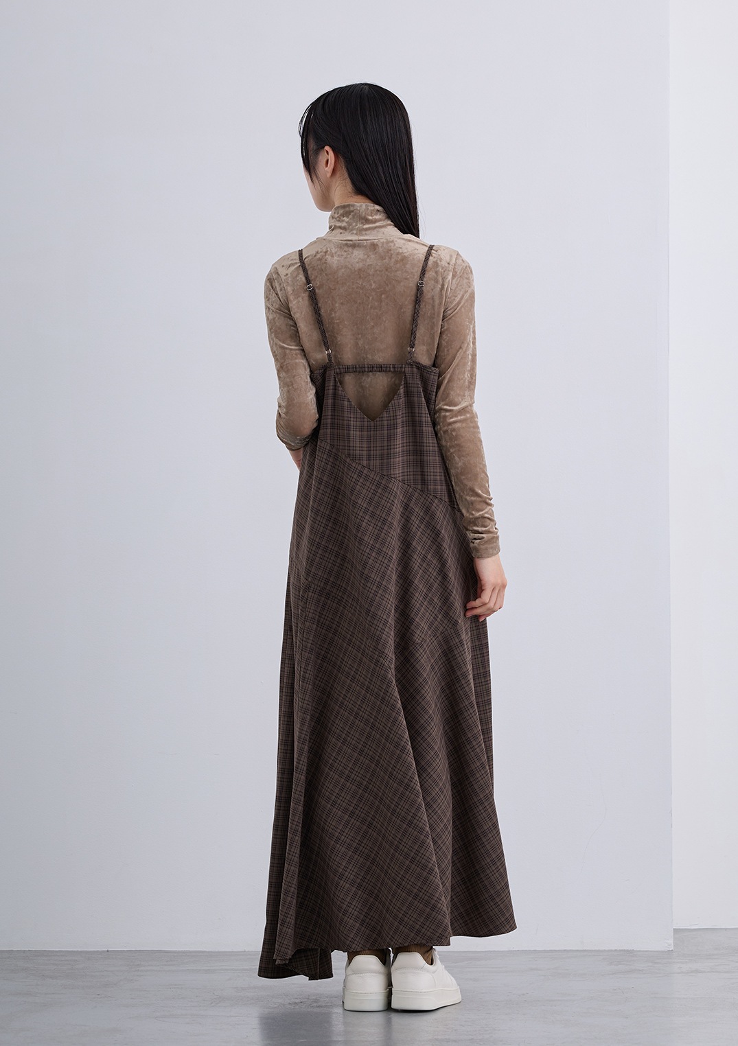 【neuf cent neuf】2トーン タータンチェック ワンピース