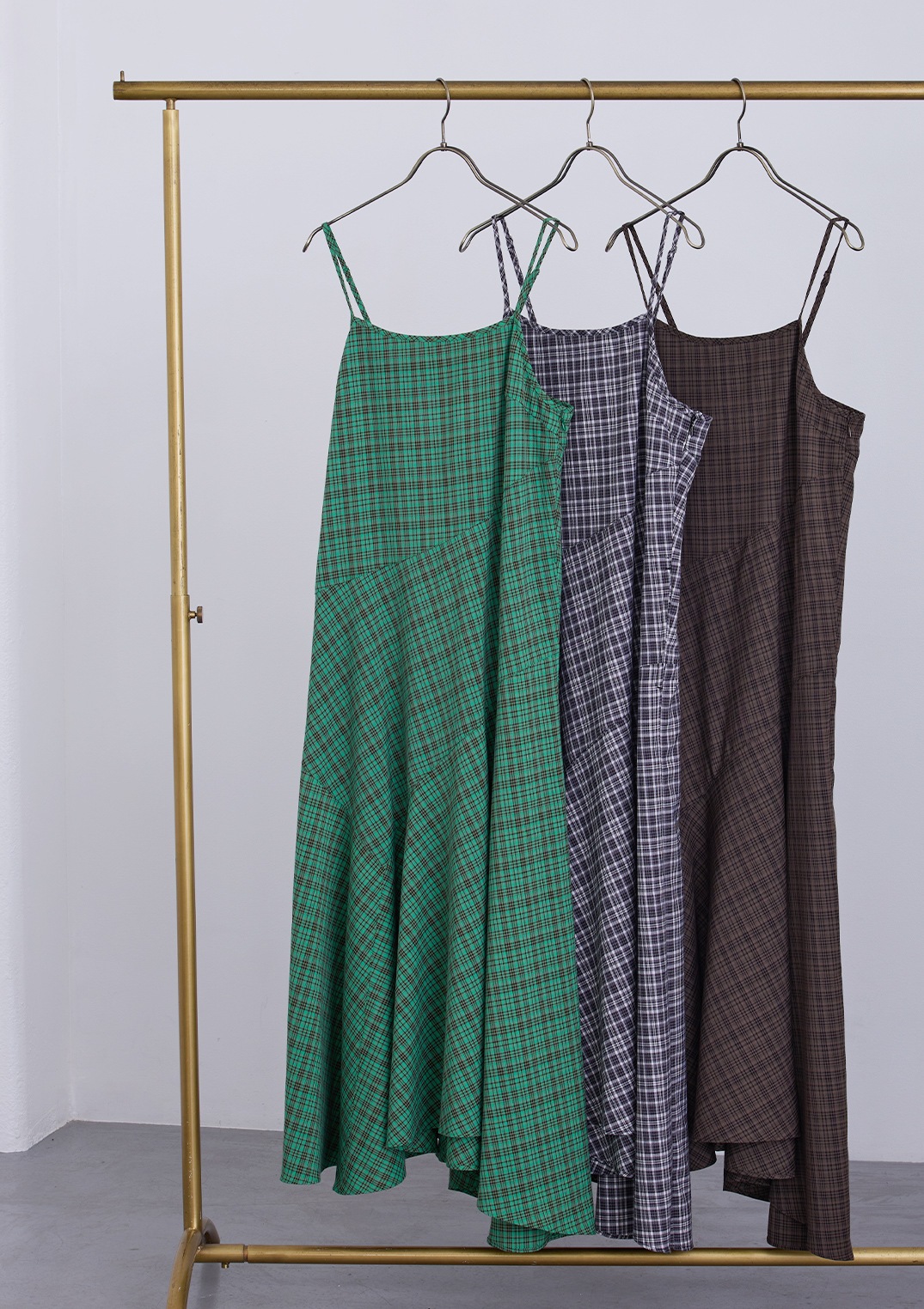 【neuf cent neuf】2トーン タータンチェック ワンピース