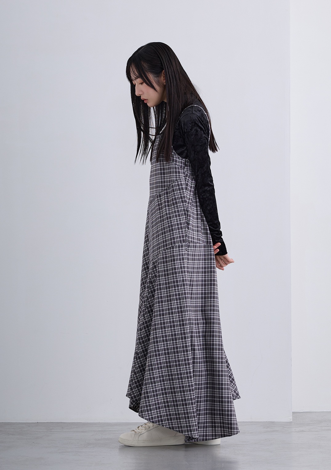 【neuf cent neuf】2トーン タータンチェック ワンピース