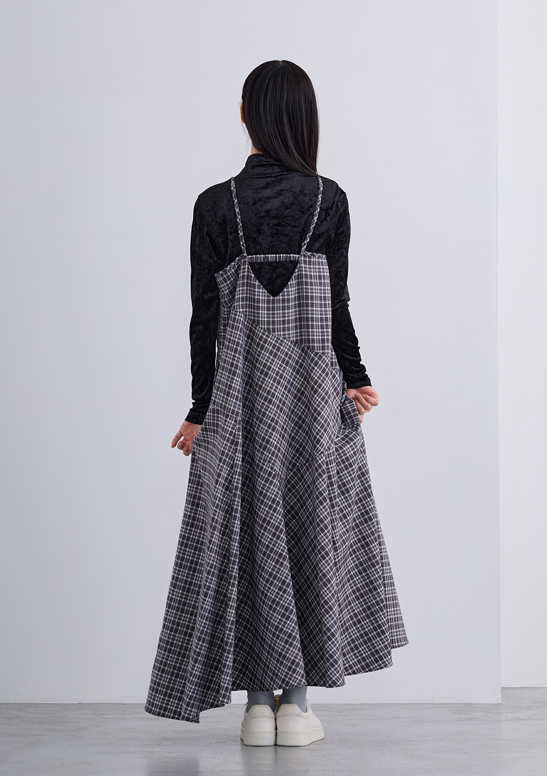 【neuf cent neuf】2トーン タータンチェック ワンピース