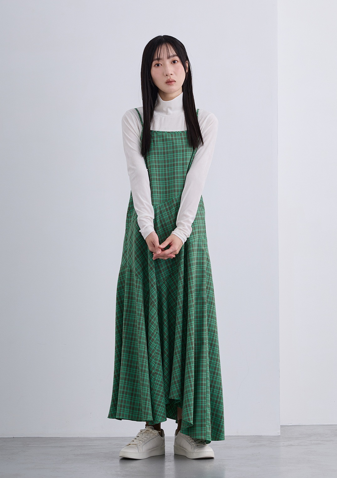 【neuf cent neuf】2トーン タータンチェック ワンピース