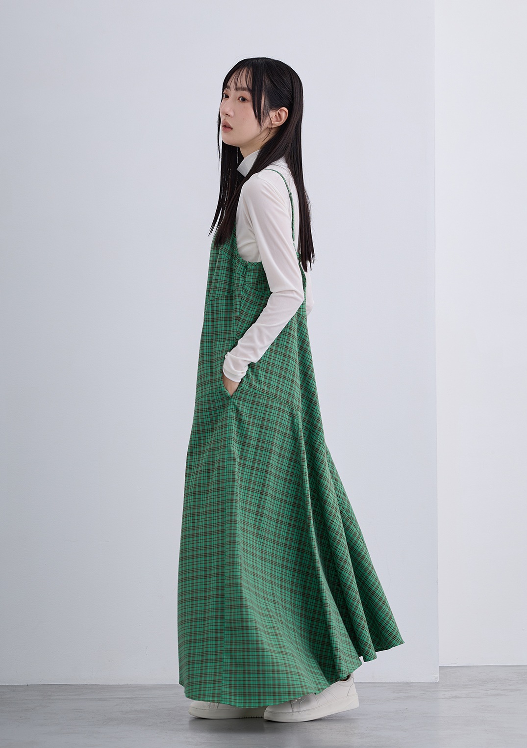 【neuf cent neuf】2トーン タータンチェック ワンピース