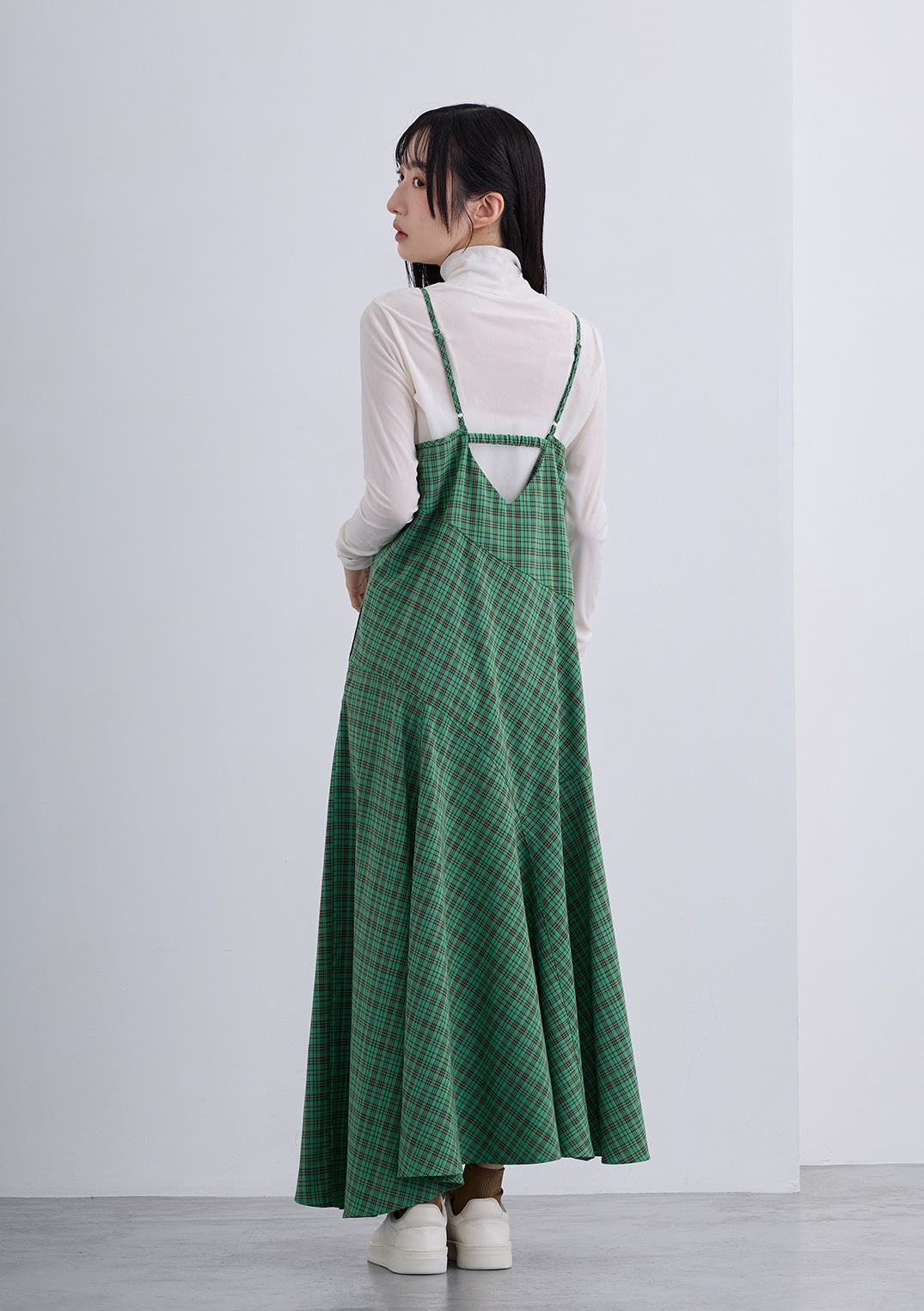 【neuf cent neuf】2トーン タータンチェック ワンピース