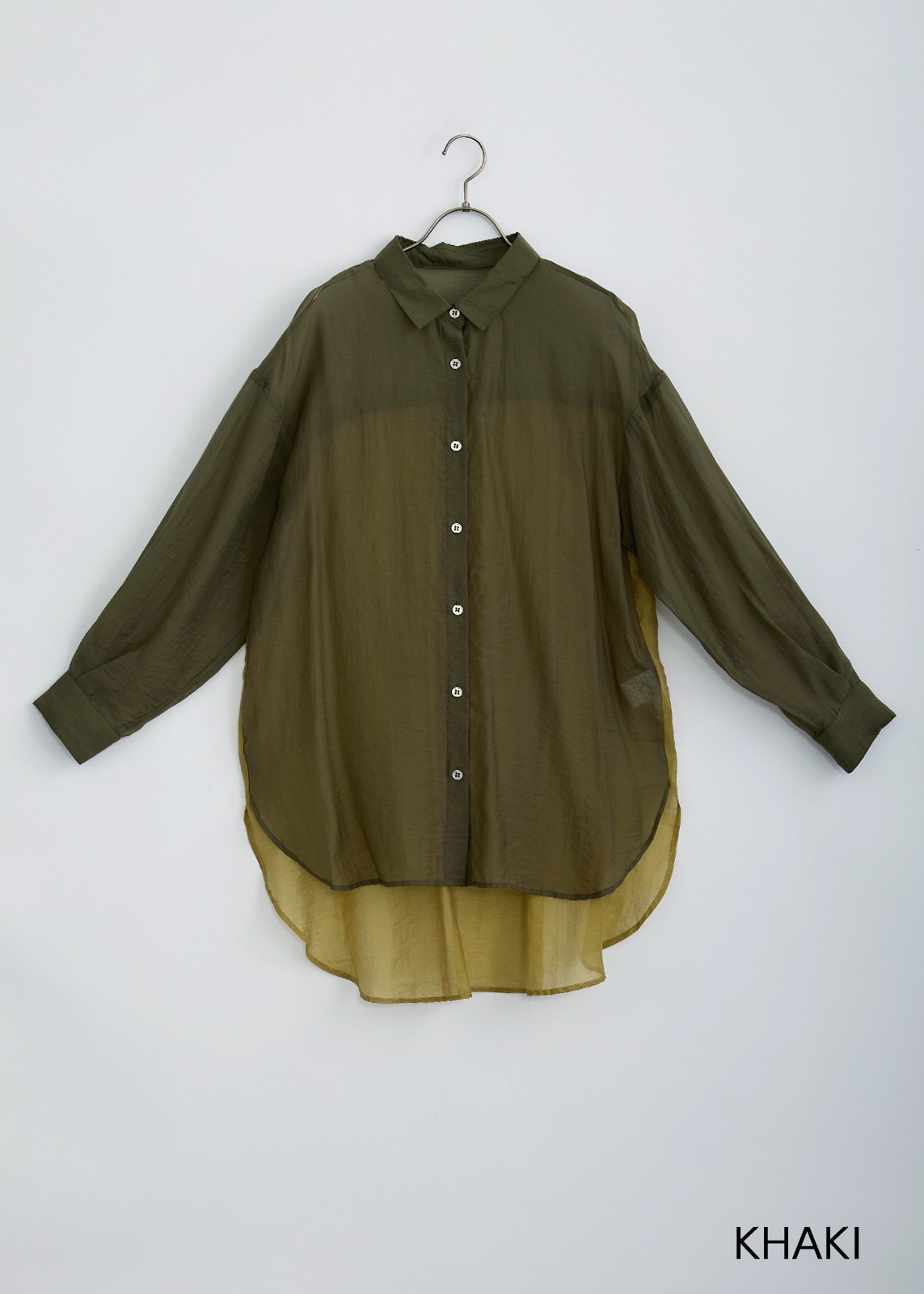 【Femicite】シアー テンセル ロング ブラウス