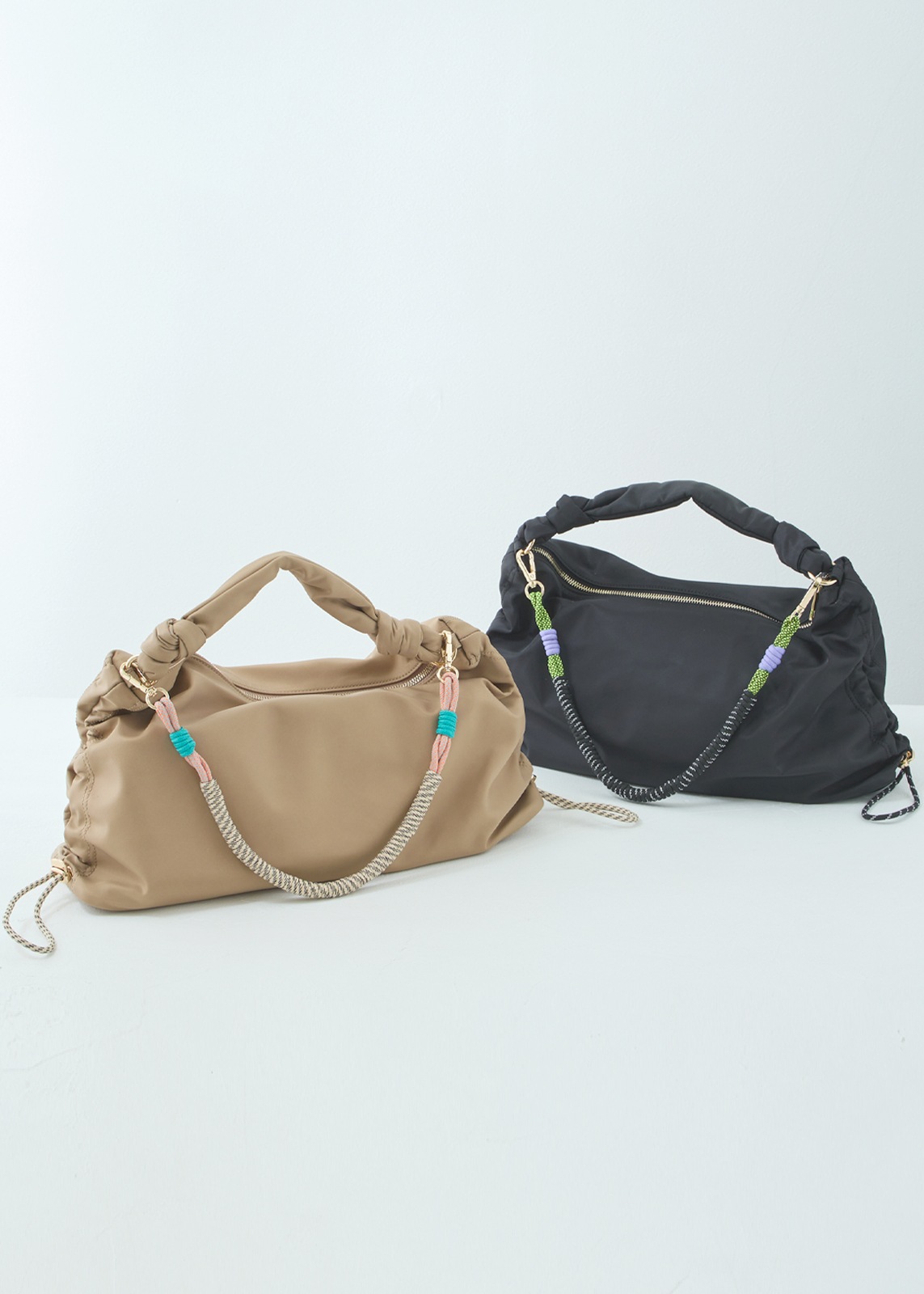 【PLUS an】シャーリングバッグ