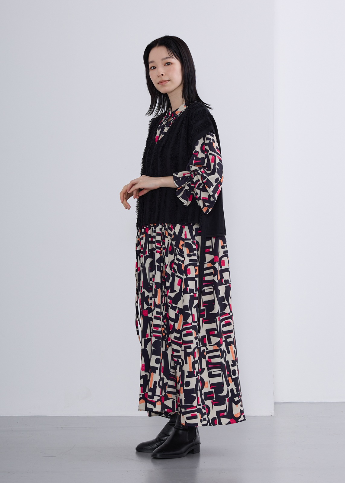 Carven アートプリント ワンピース