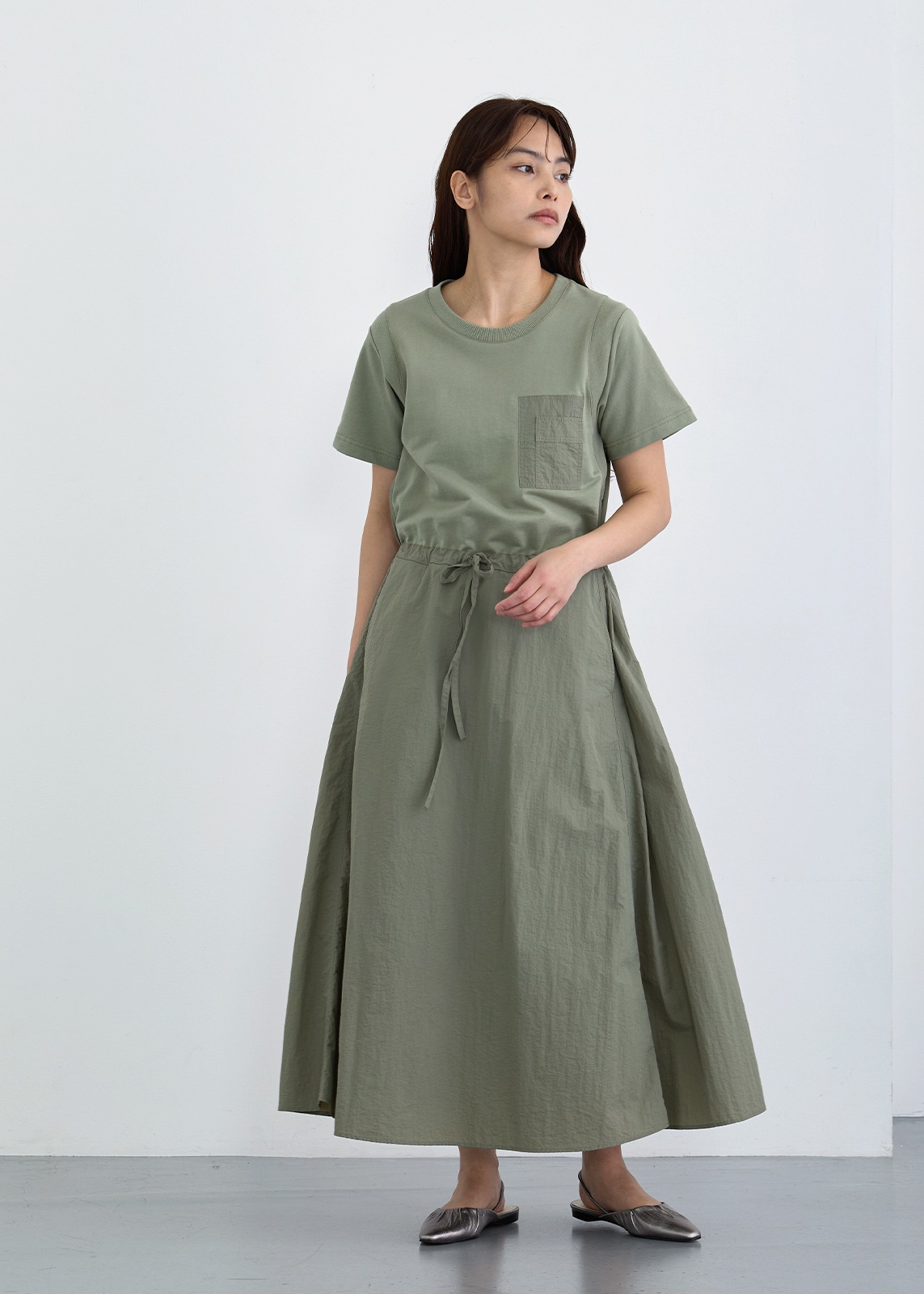 【Femicite】コンビネーション タフタ ワンピース