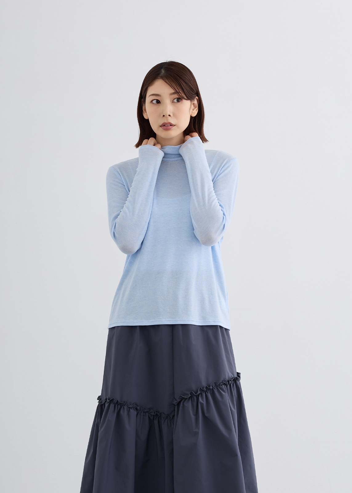 【KOOS】ウール／テンセルハイネック