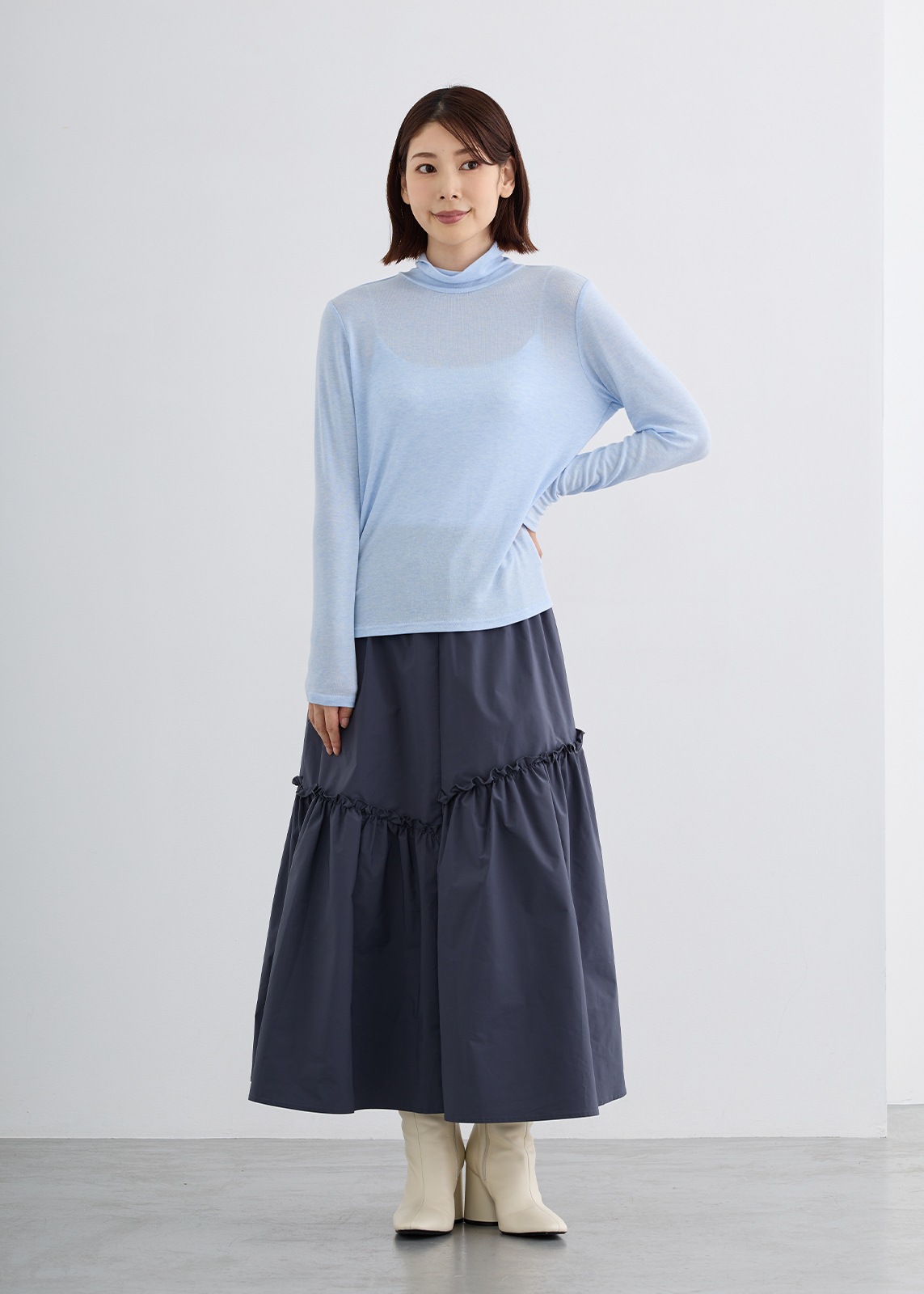 【KOOS】ウール／テンセルハイネック