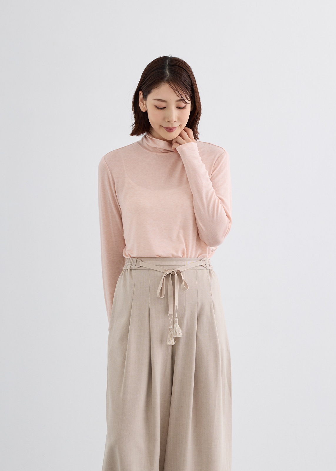 【KOOS】ウール／テンセルハイネック