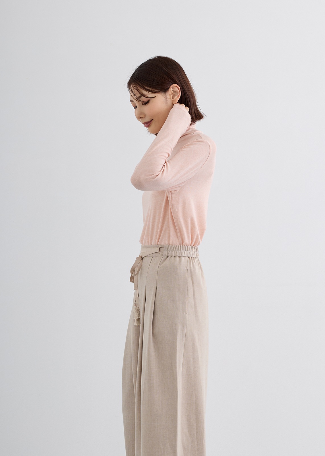 【KOOS】ウール／テンセルハイネック