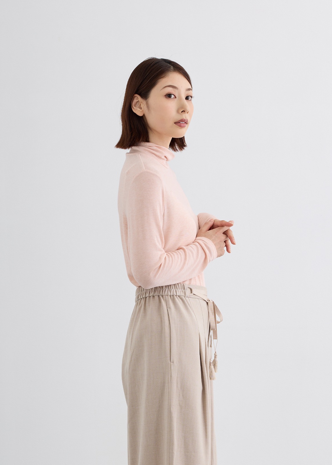 【KOOS】ウール／テンセルハイネック