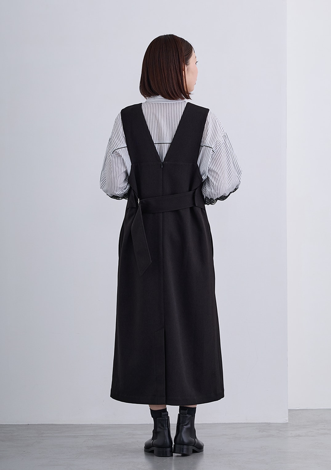 【KOOS】バック ベルト ジャンバースカート