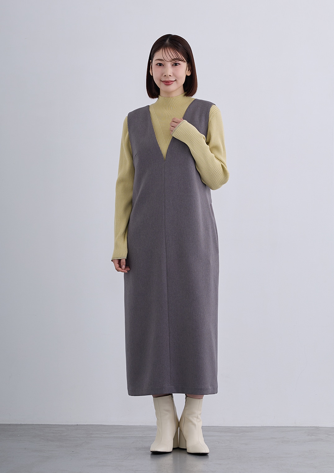 【KOOS】バック ベルト ジャンバースカート