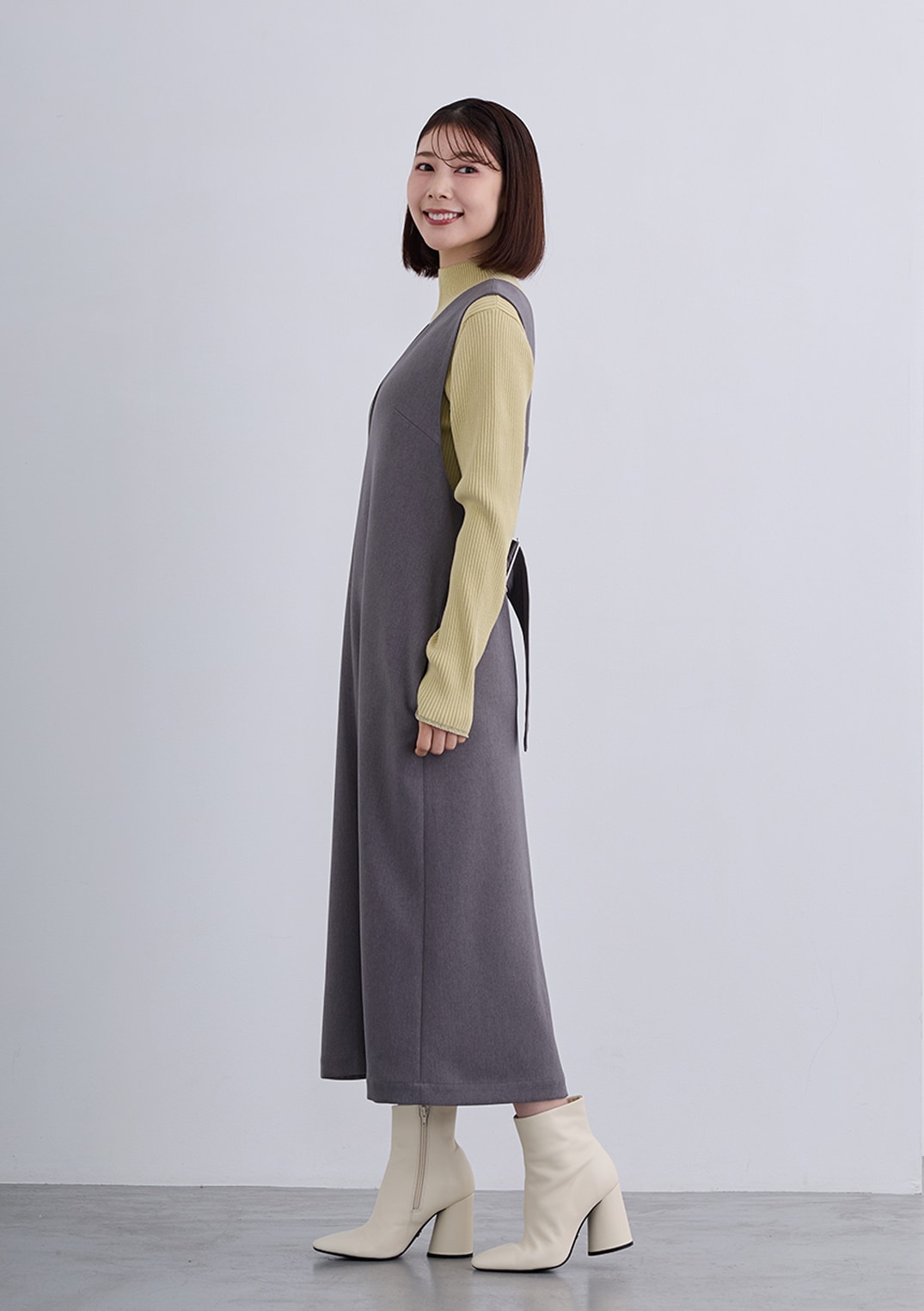 【KOOS】バック ベルト ジャンバースカート