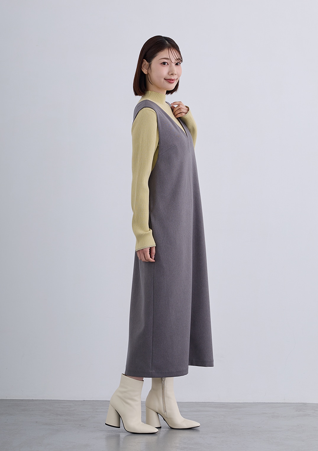 【KOOS】バック ベルト ジャンバースカート