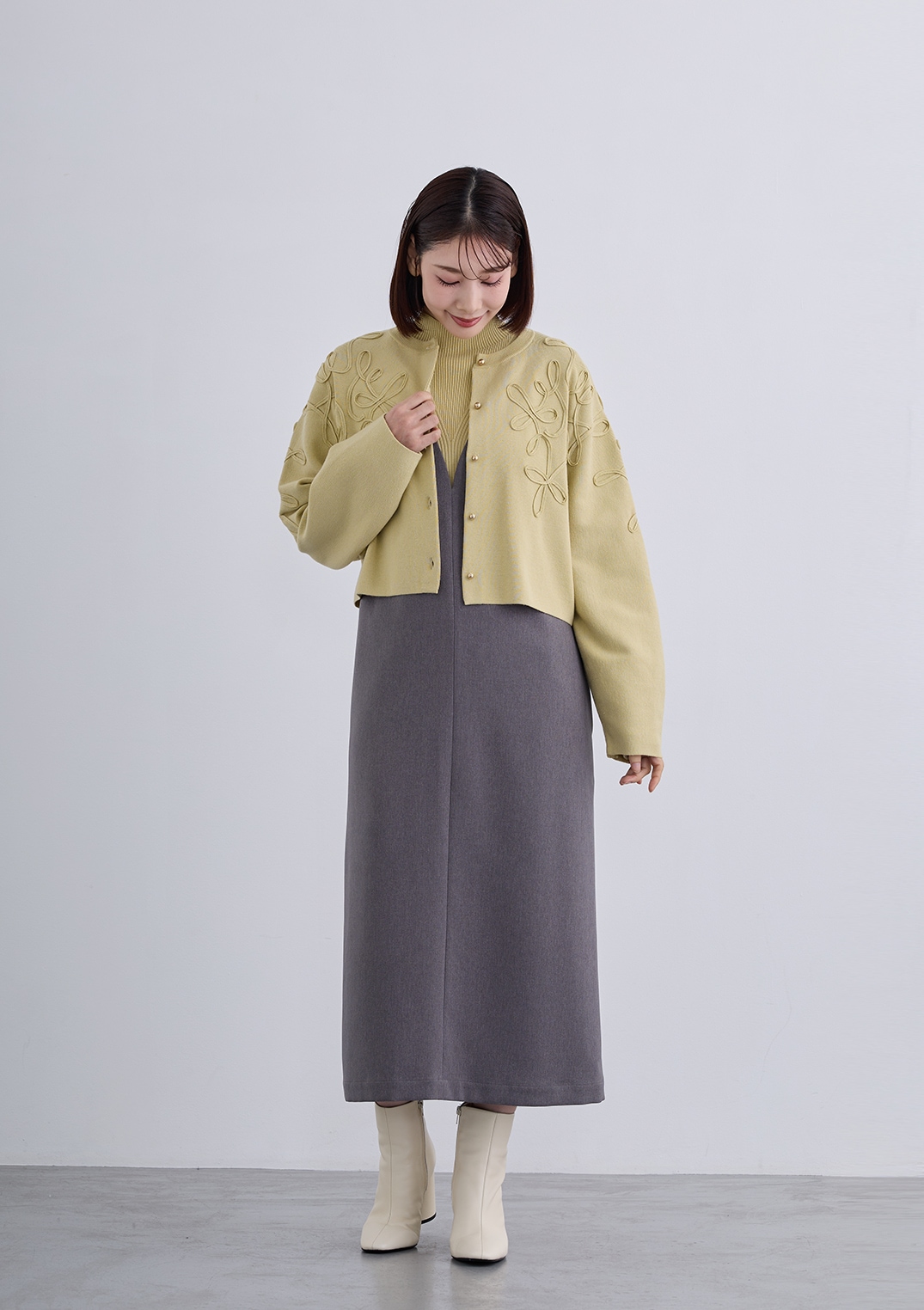 【KOOS】バック ベルト ジャンバースカート