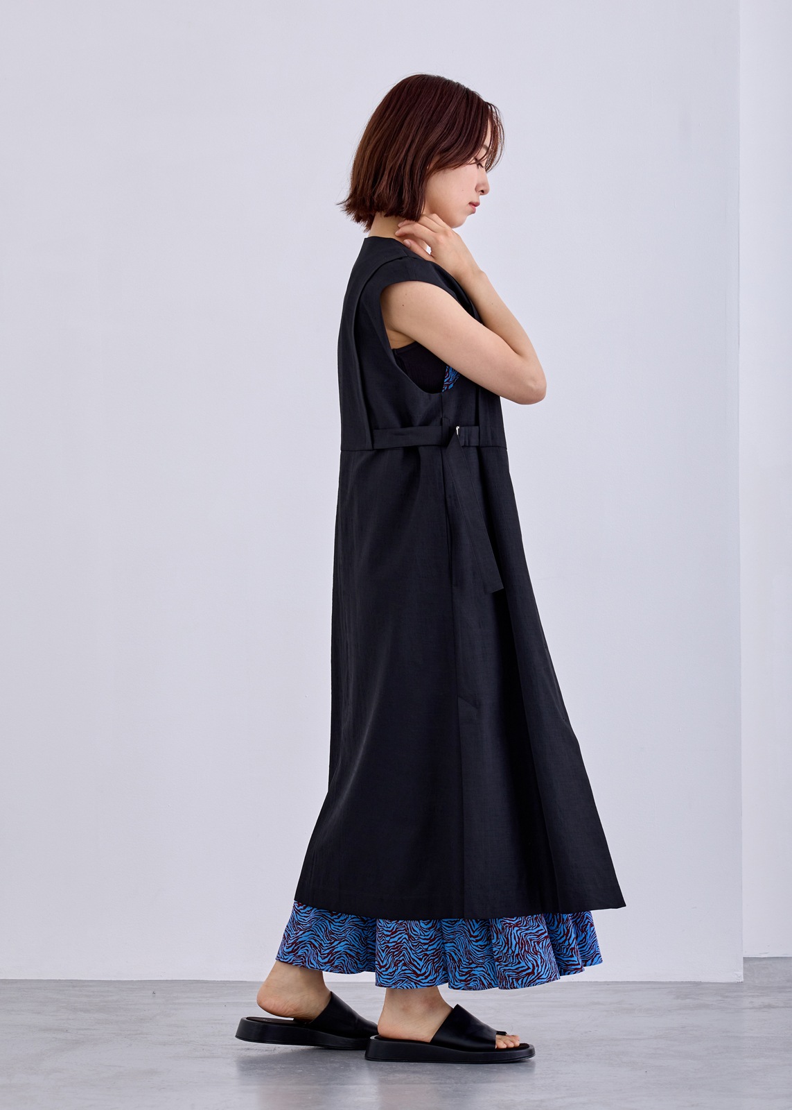 【neuf cent neuf】サイド ベルト ロング ジレ