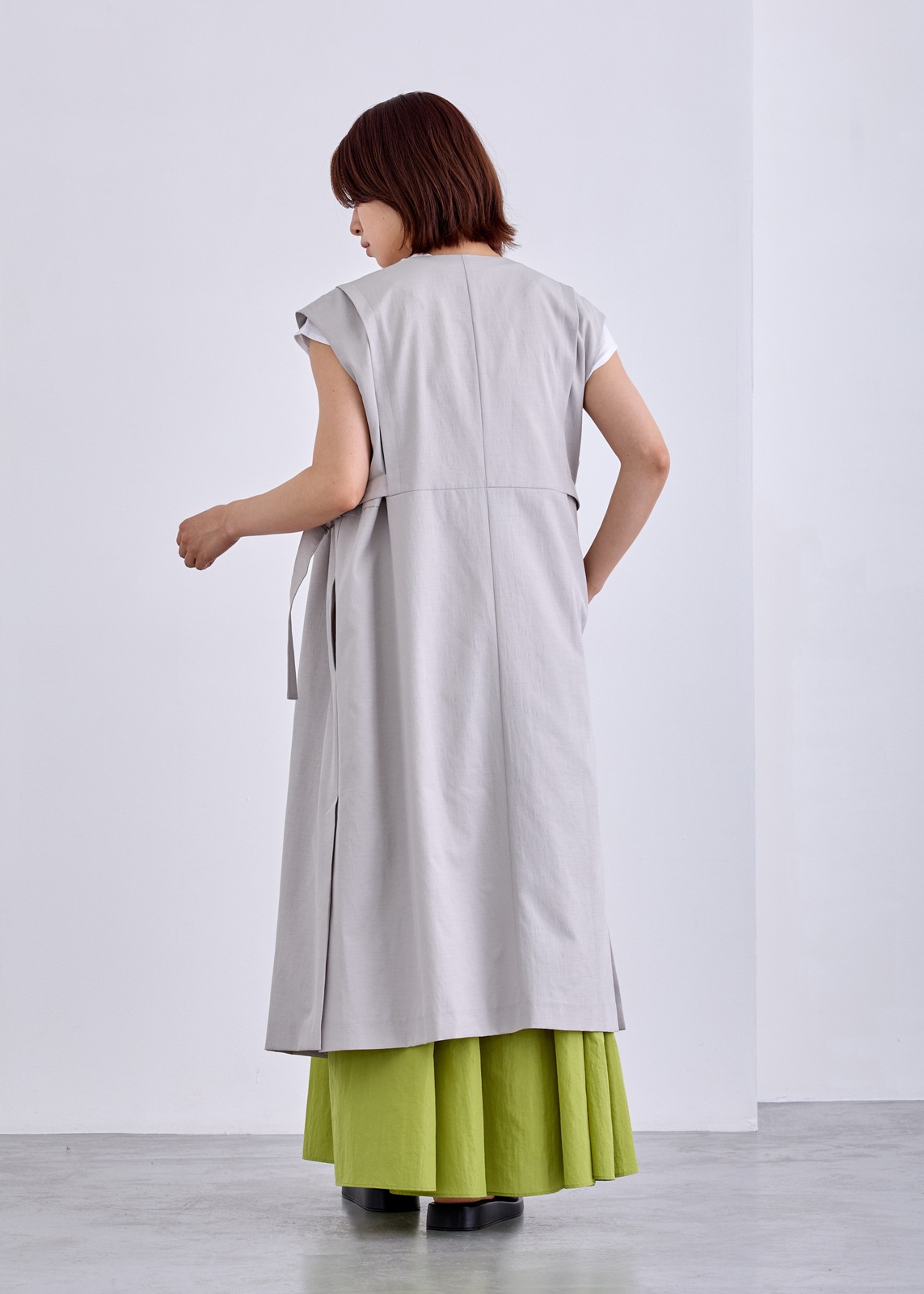 【neuf cent neuf】サイド ベルト ロング ジレ