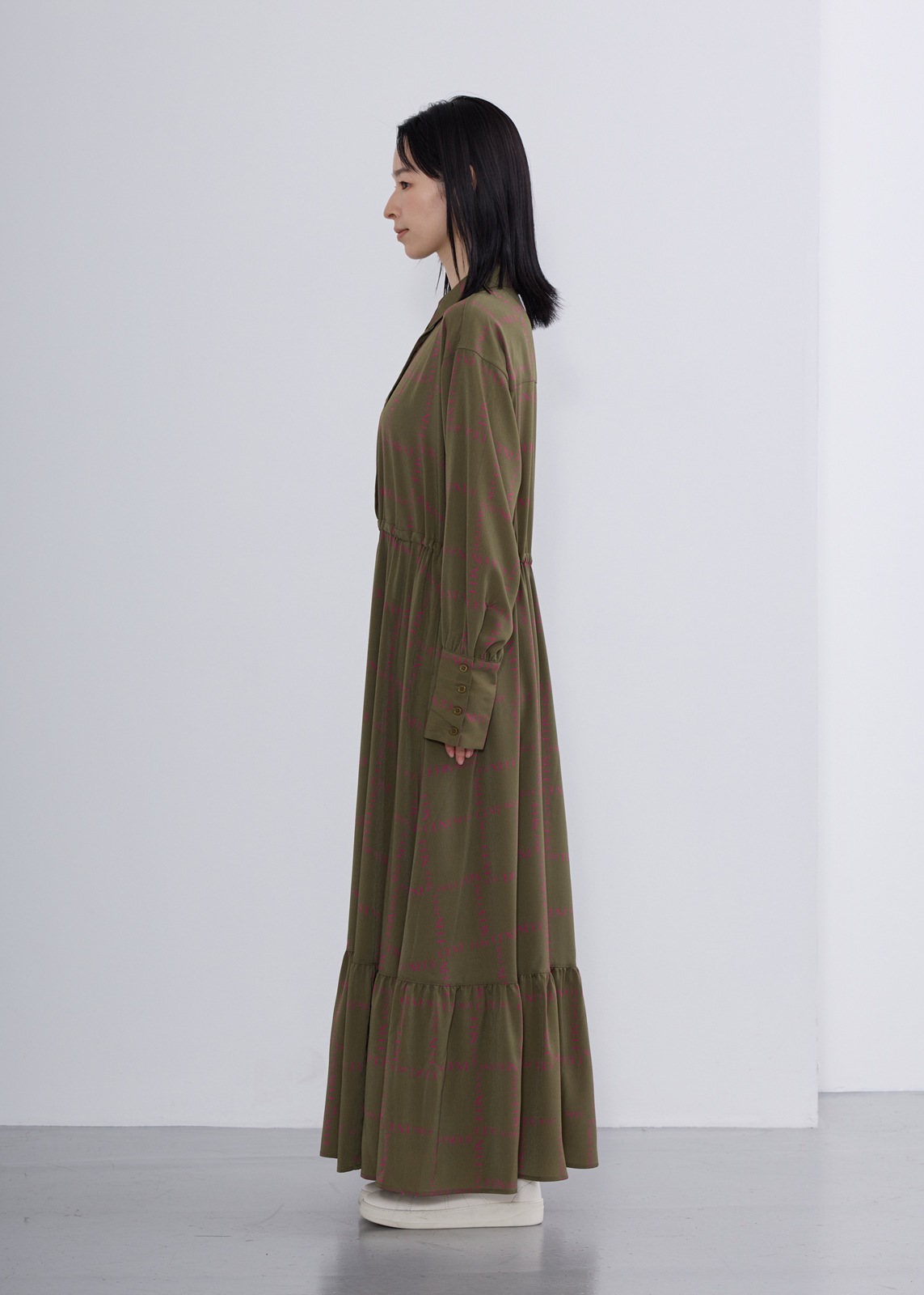 【neuf cent neuf】 クラシカルロゴチェックワンピース