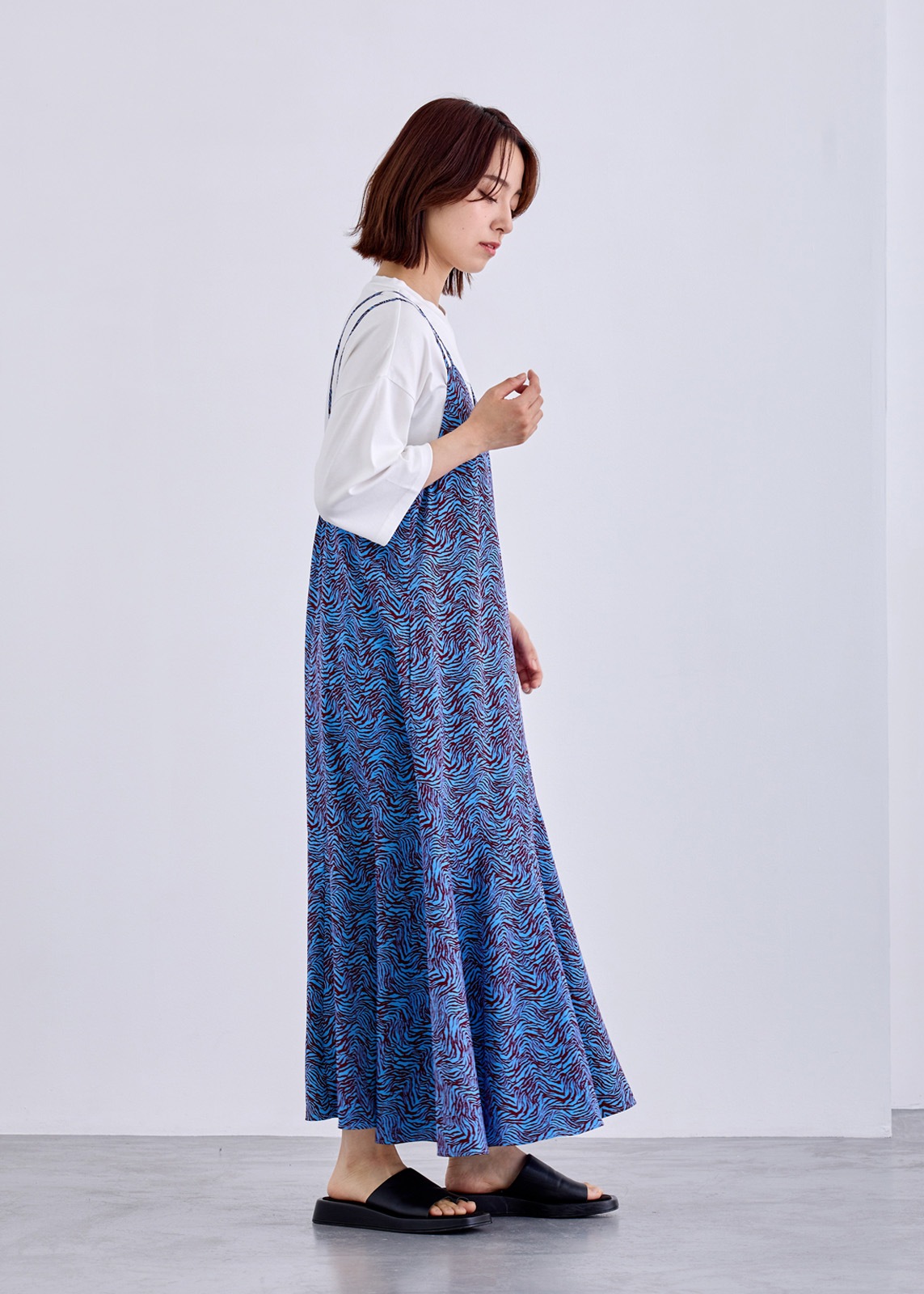 【neuf cent neuf】モダン ゼブラプリント キャミドレス