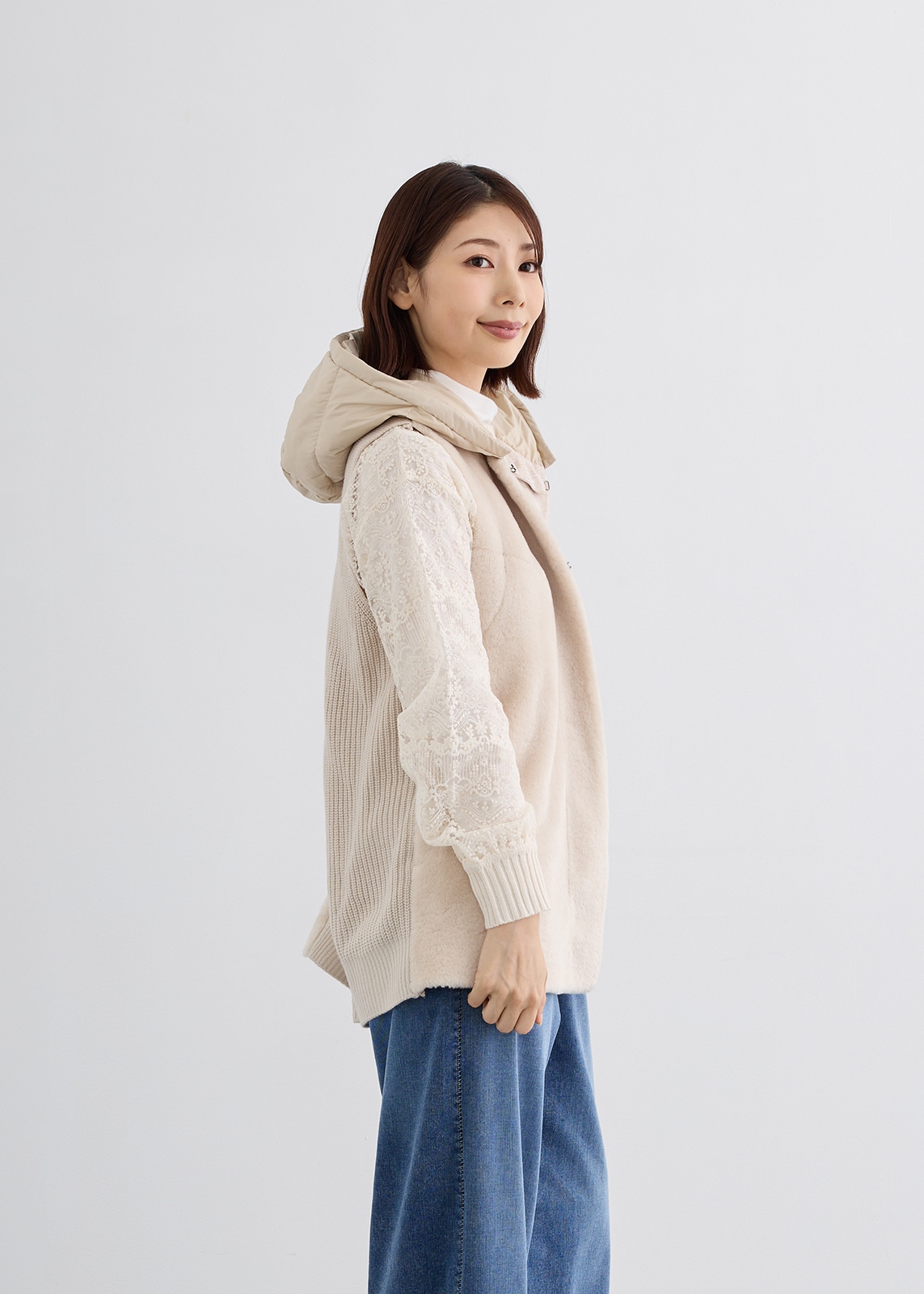 【KOOS】エコ ムートン ジレ