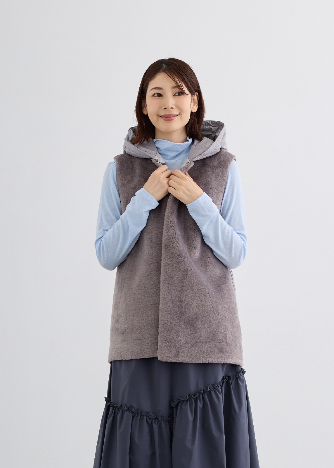 【KOOS】エコ ムートン ジレ