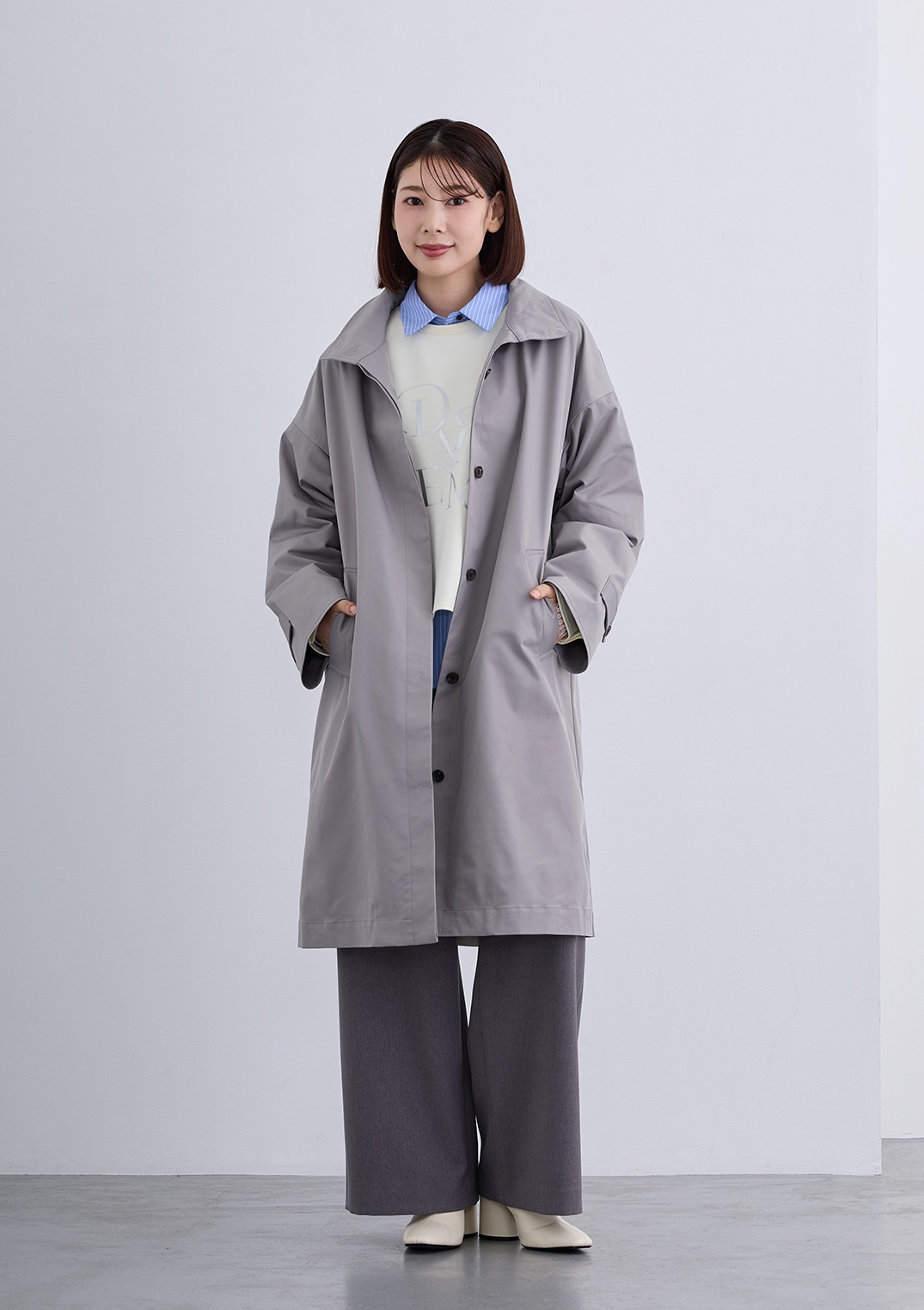 【KOOS】バック タック ロングコート