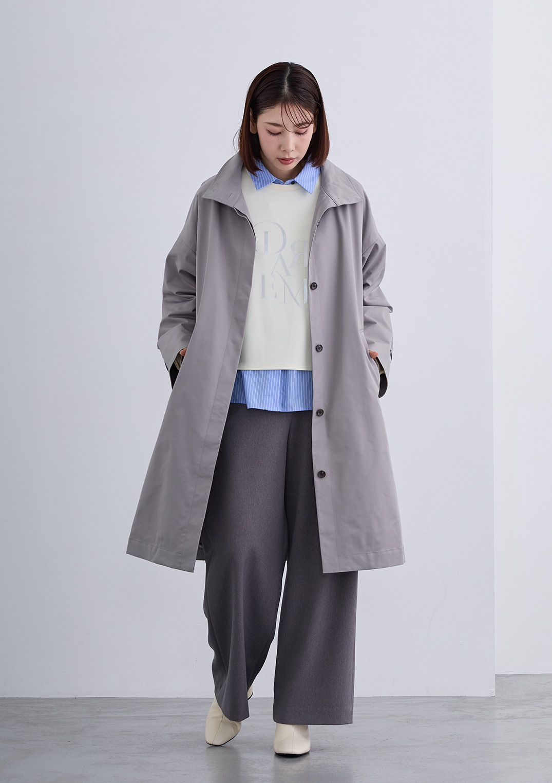 【KOOS】バック タック ロングコート