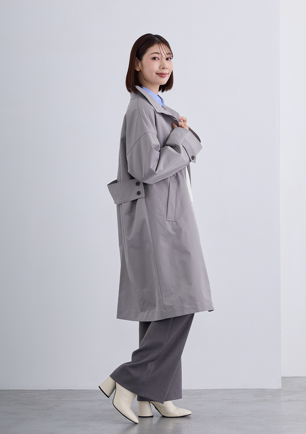 【KOOS】バック タック ロングコート