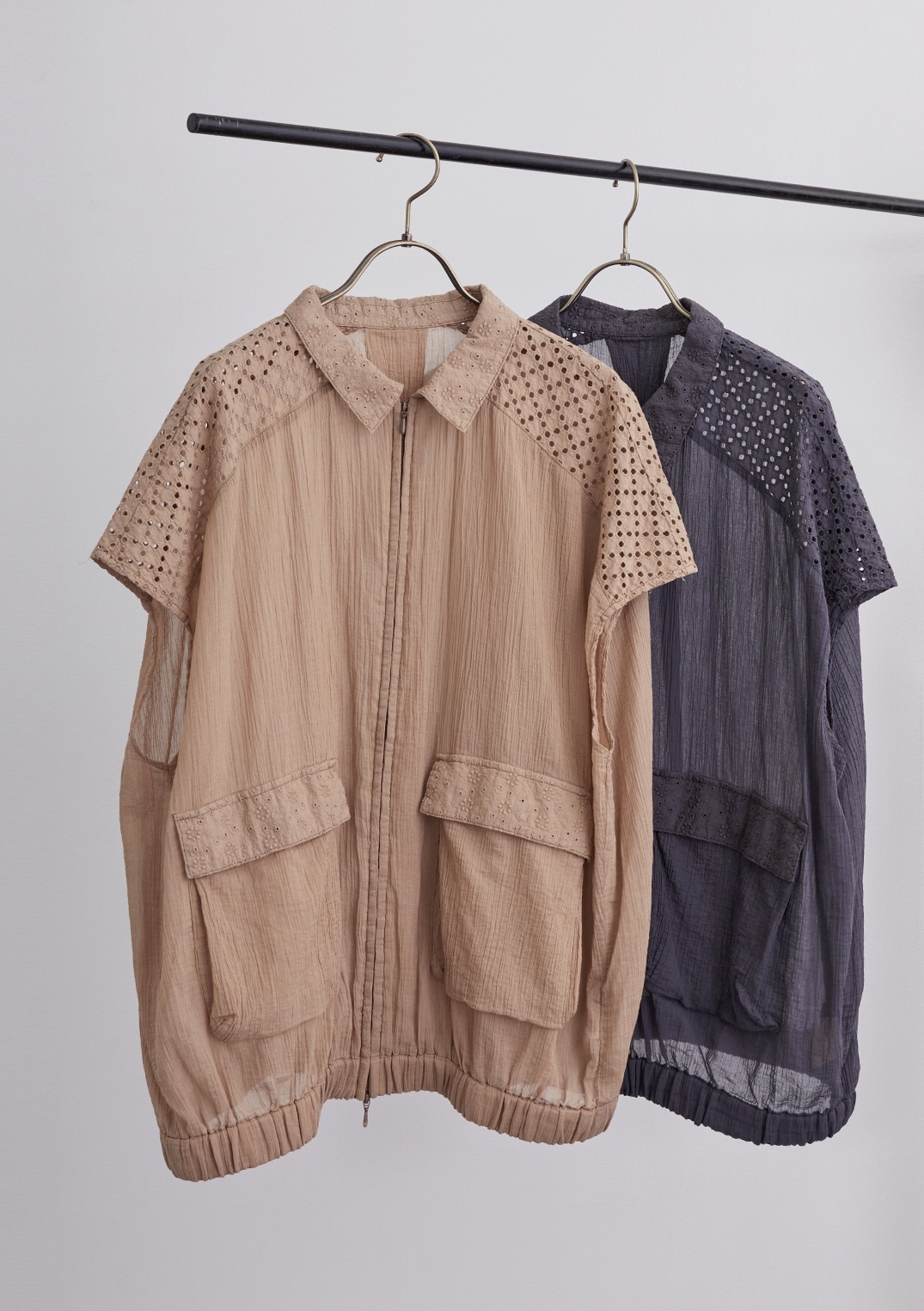 【Femicite】ガーメント レース オーバーサイズ ロング ジレ