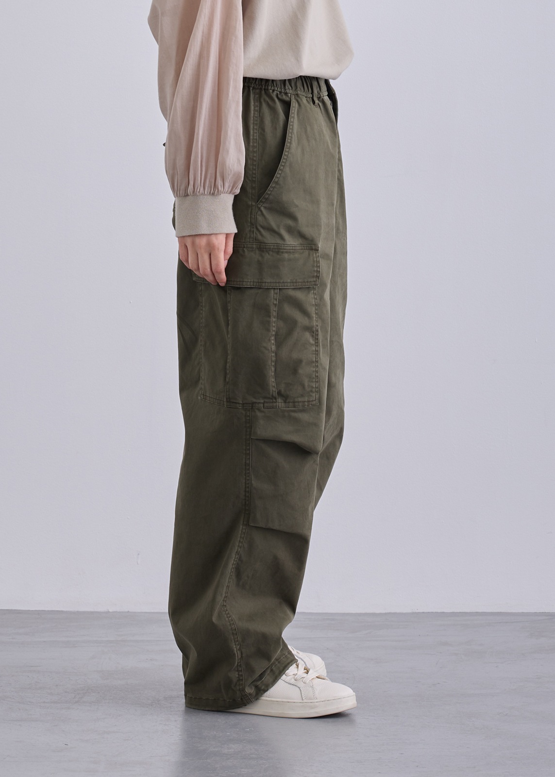 【Femicite】パウダー コットン カーゴパンツ